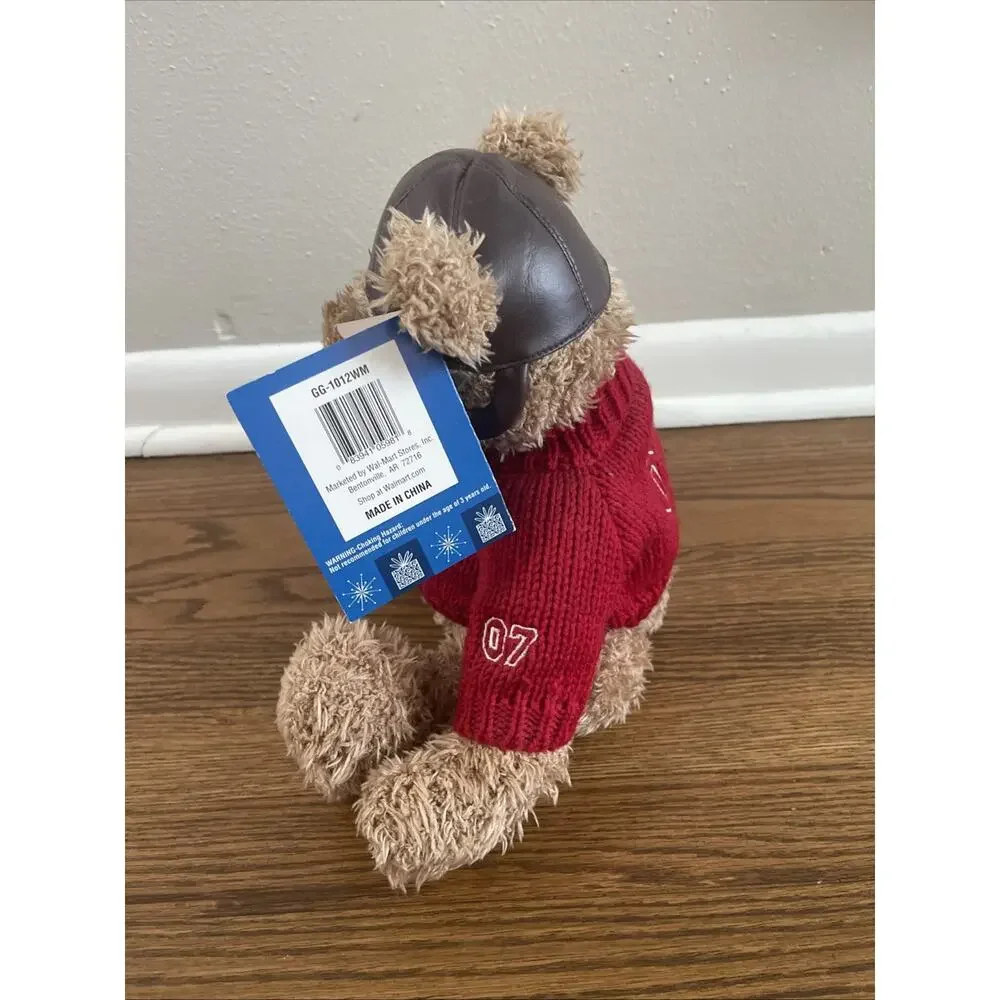 Vintage Wal-Mart William The Football Bear Teddy Bear Plush Red Sweater #7 NWT